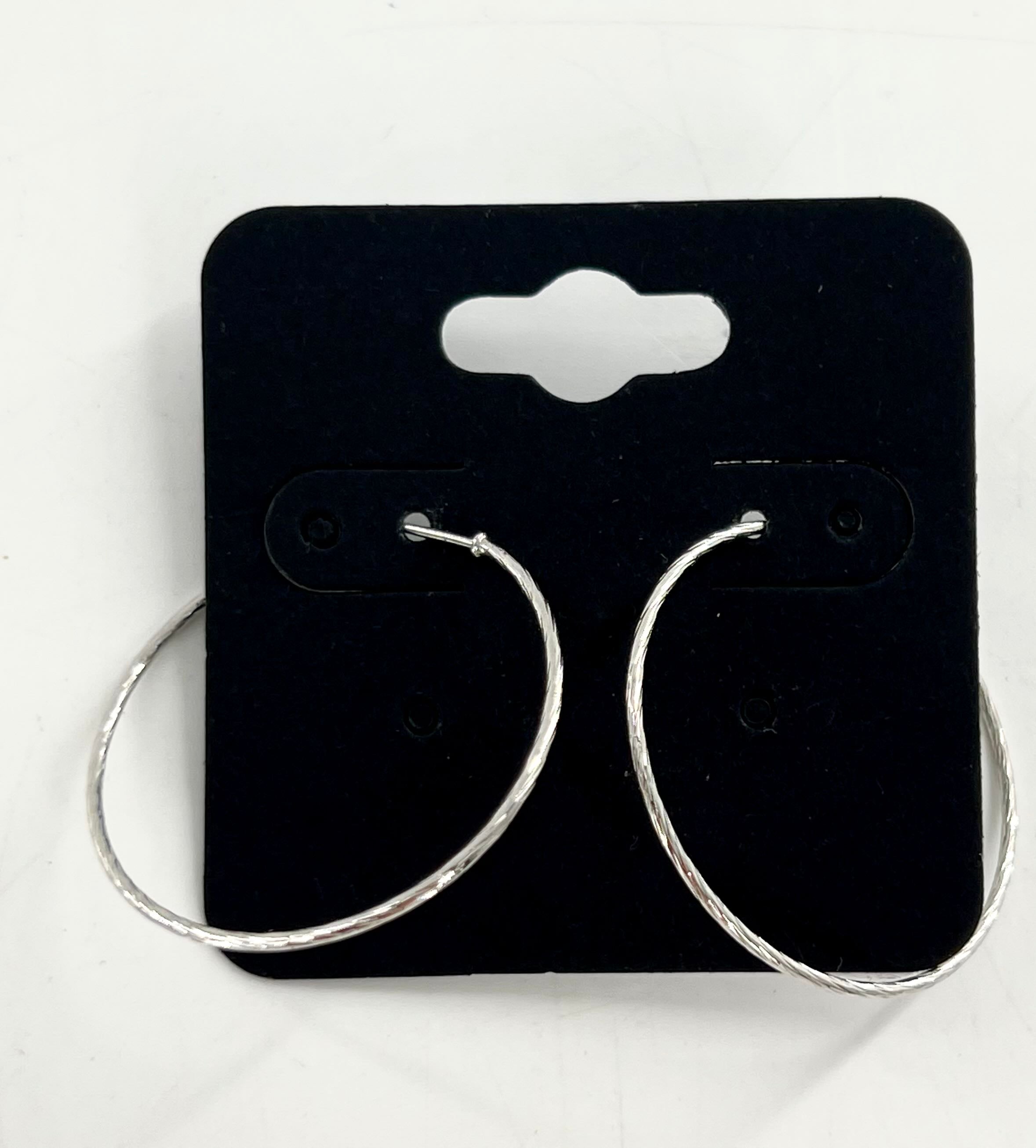silver tone hoop earrings