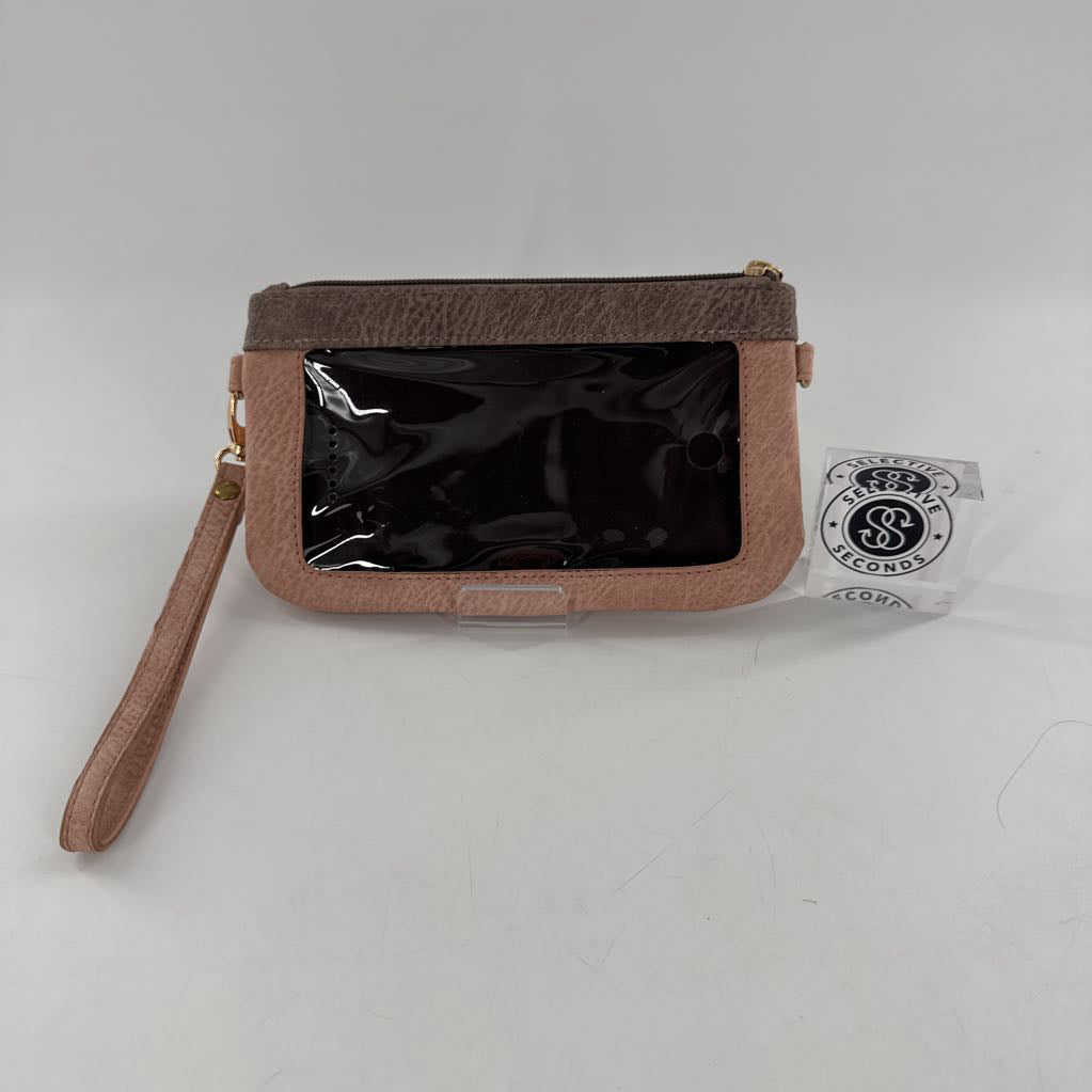 vegan leather cell phone holder wristlet