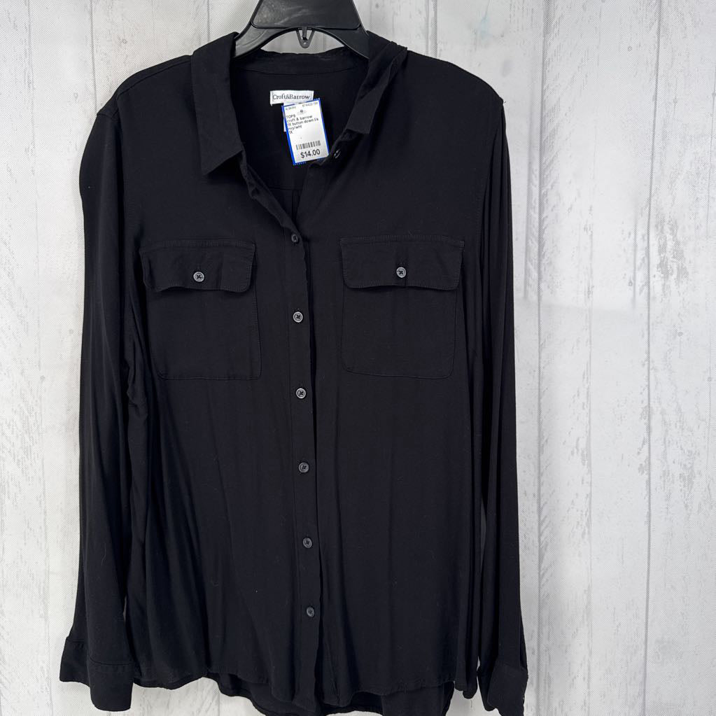 1X button down l/s top