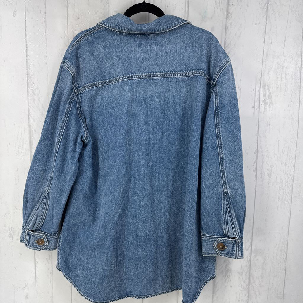 XXL denim shacket