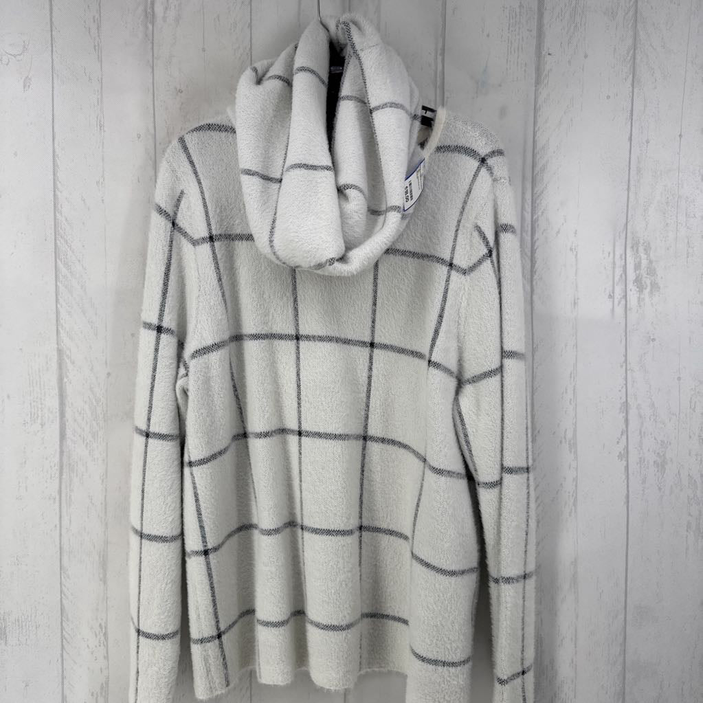 L 2Pc checkered sweater w/ scarf