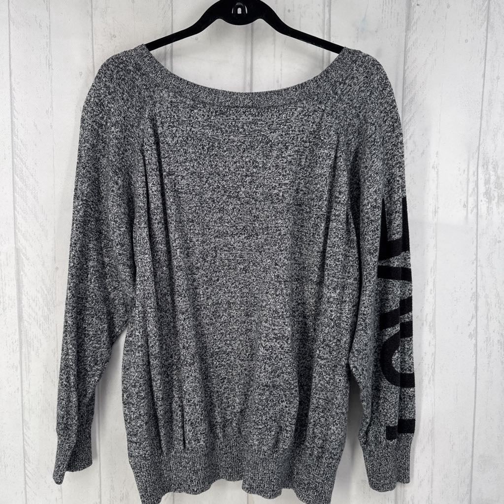 3X marled ( love ) sweater