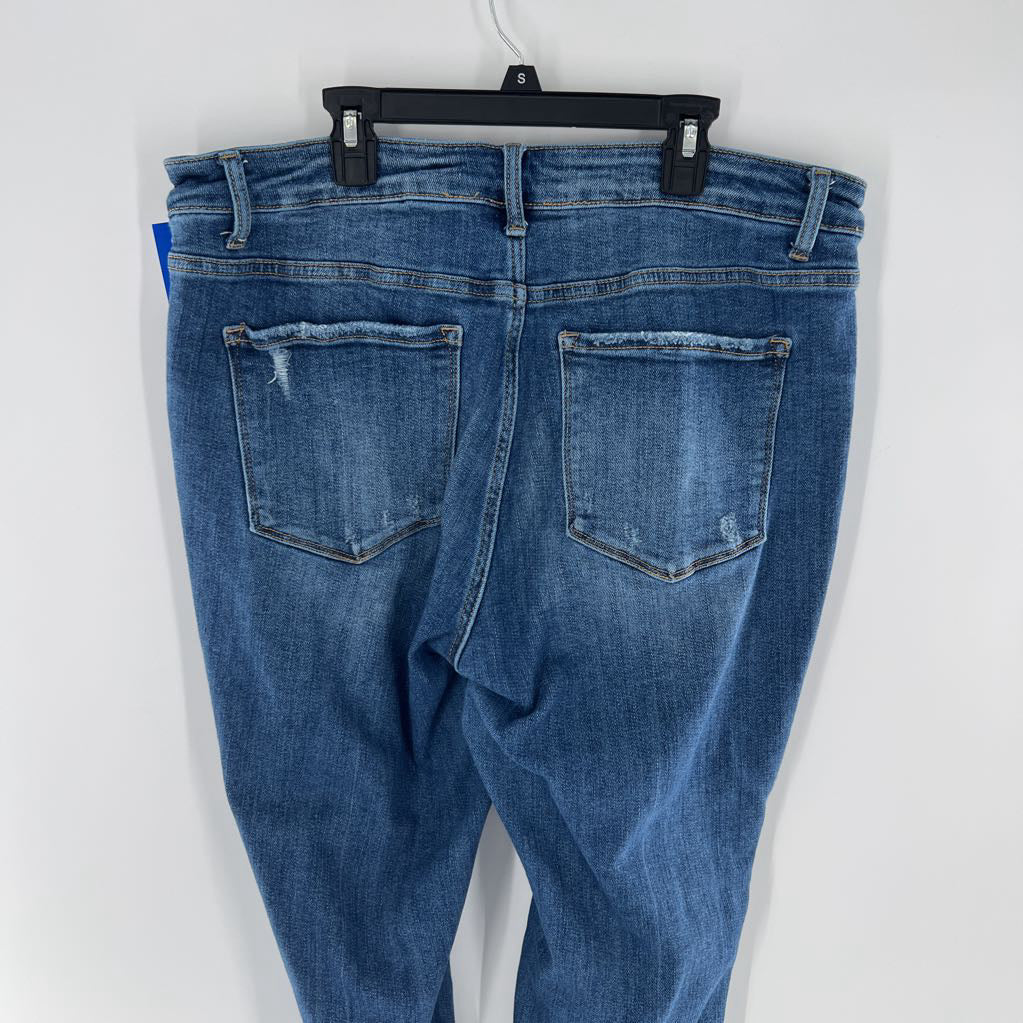 16w distreesed crop jean