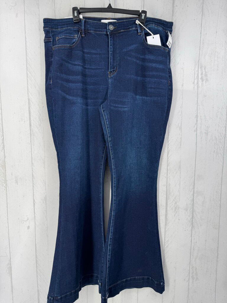 R65 20 hi-rise flare leg jean