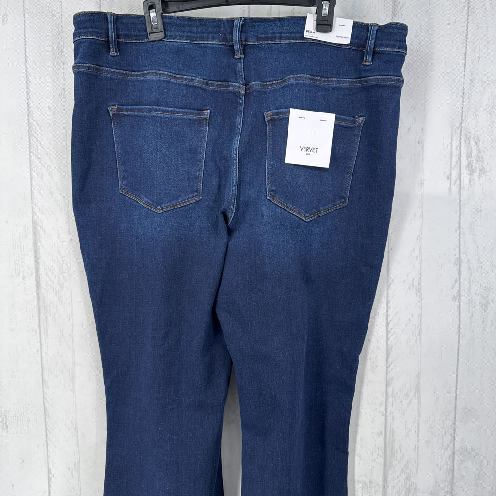 R65 20 hi-rise flare leg jean