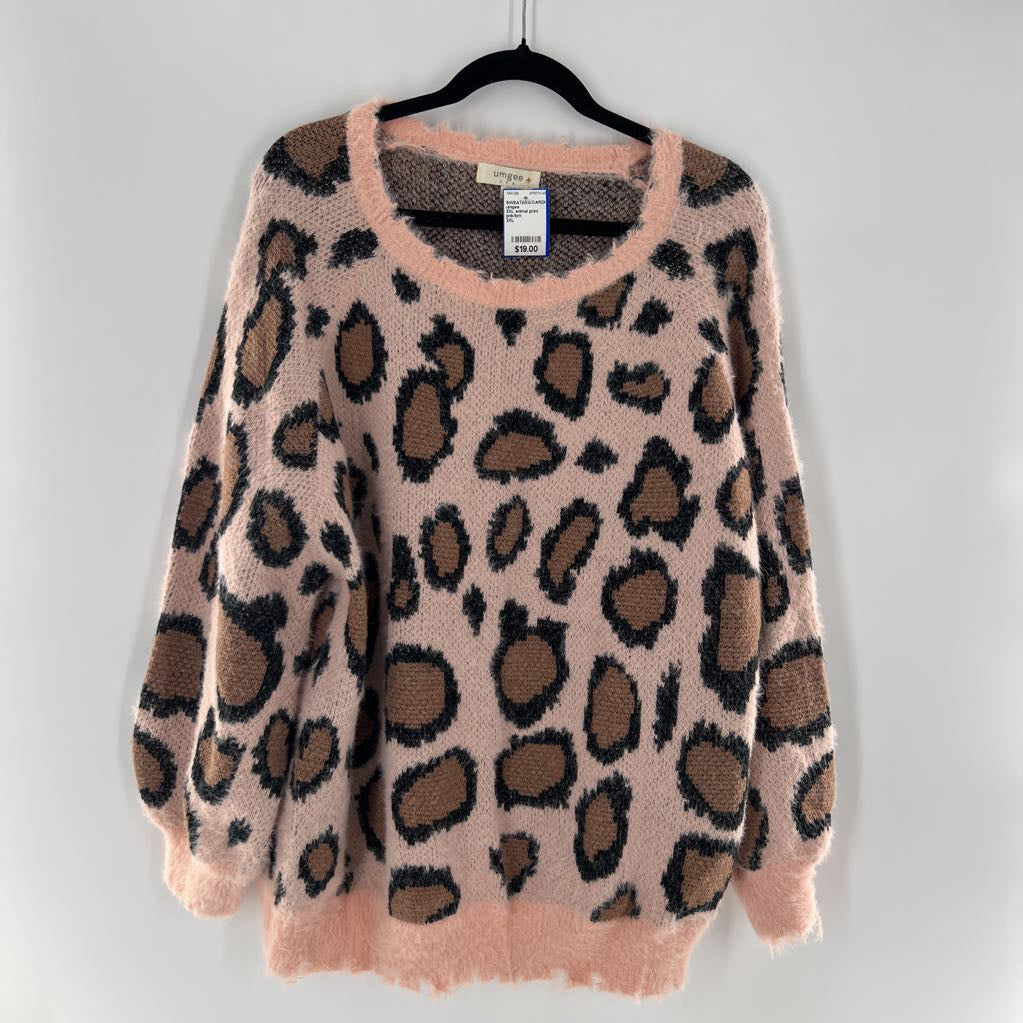 2XL animal print sweater