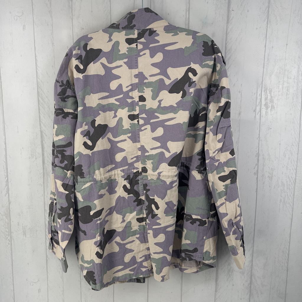 3XL camo print utility jacket