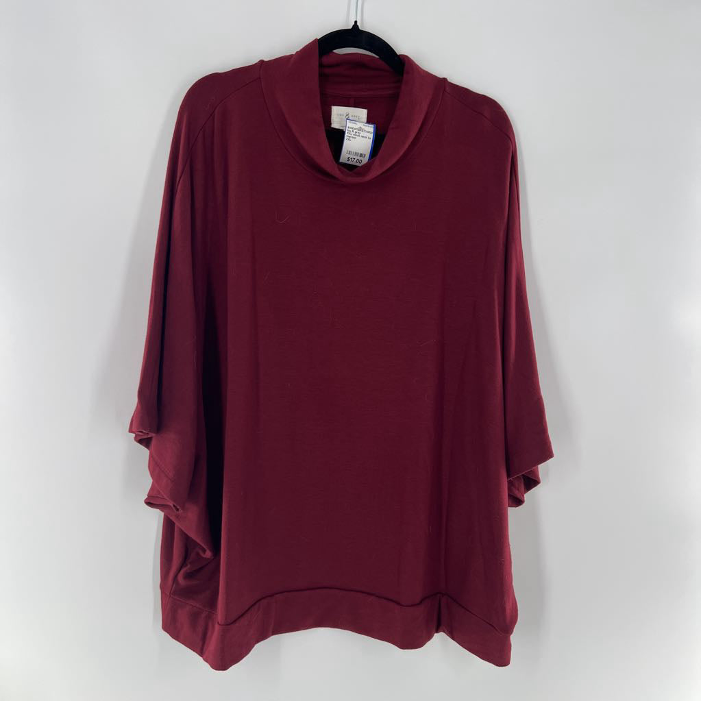 XXL mock neck l/s pullover