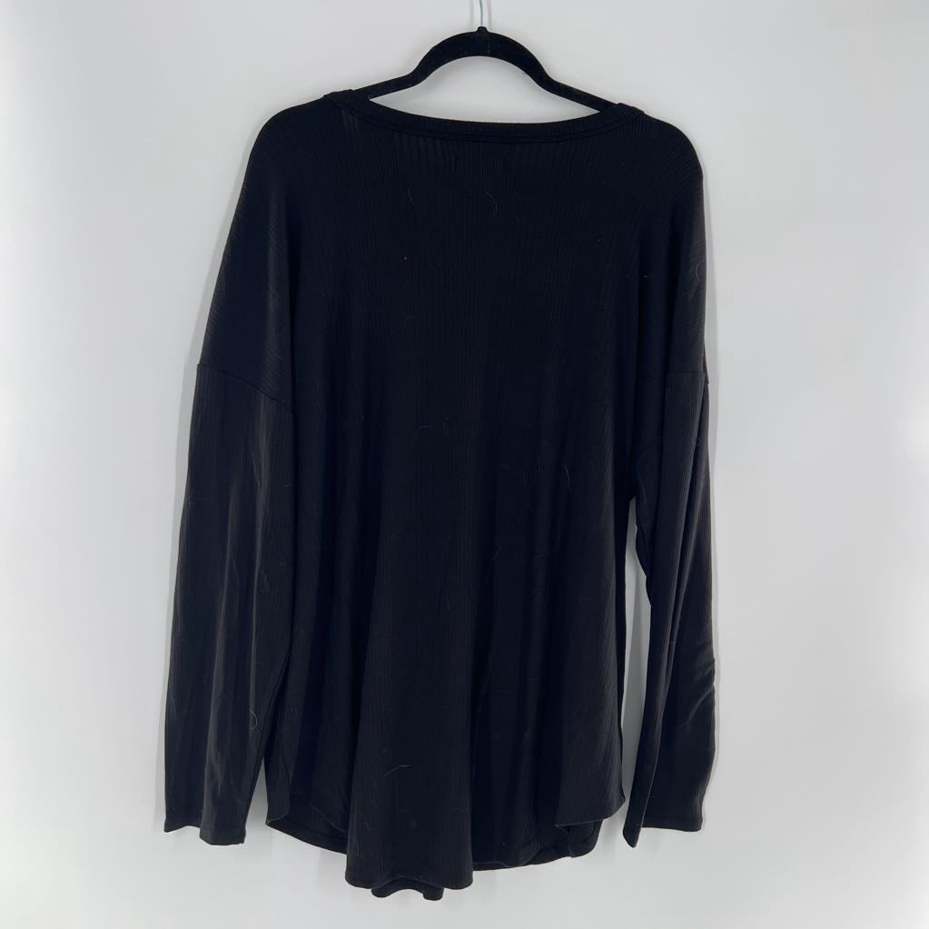 XXL rib knit l/s top