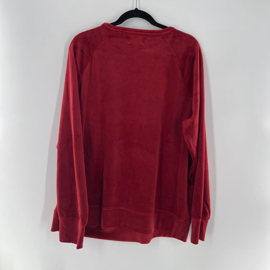 XXL velour crewneck sweatshirt