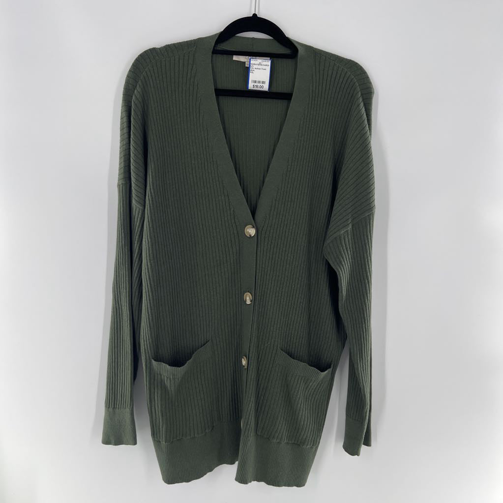 XXL button front cardi