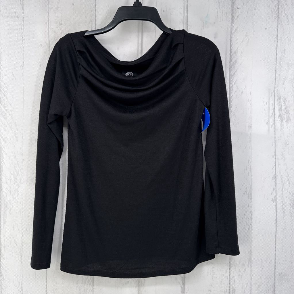 XS draped front l/s top