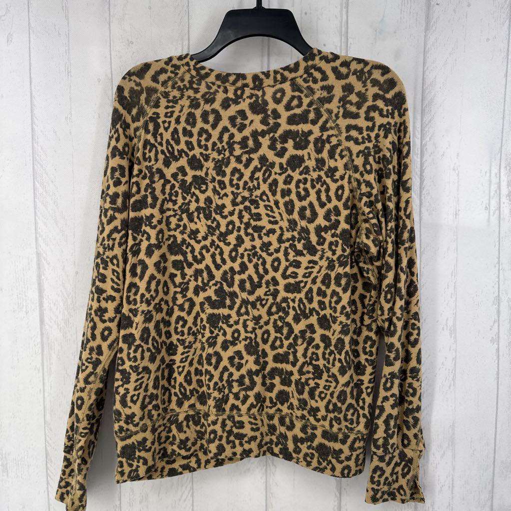 M animal print l/s top