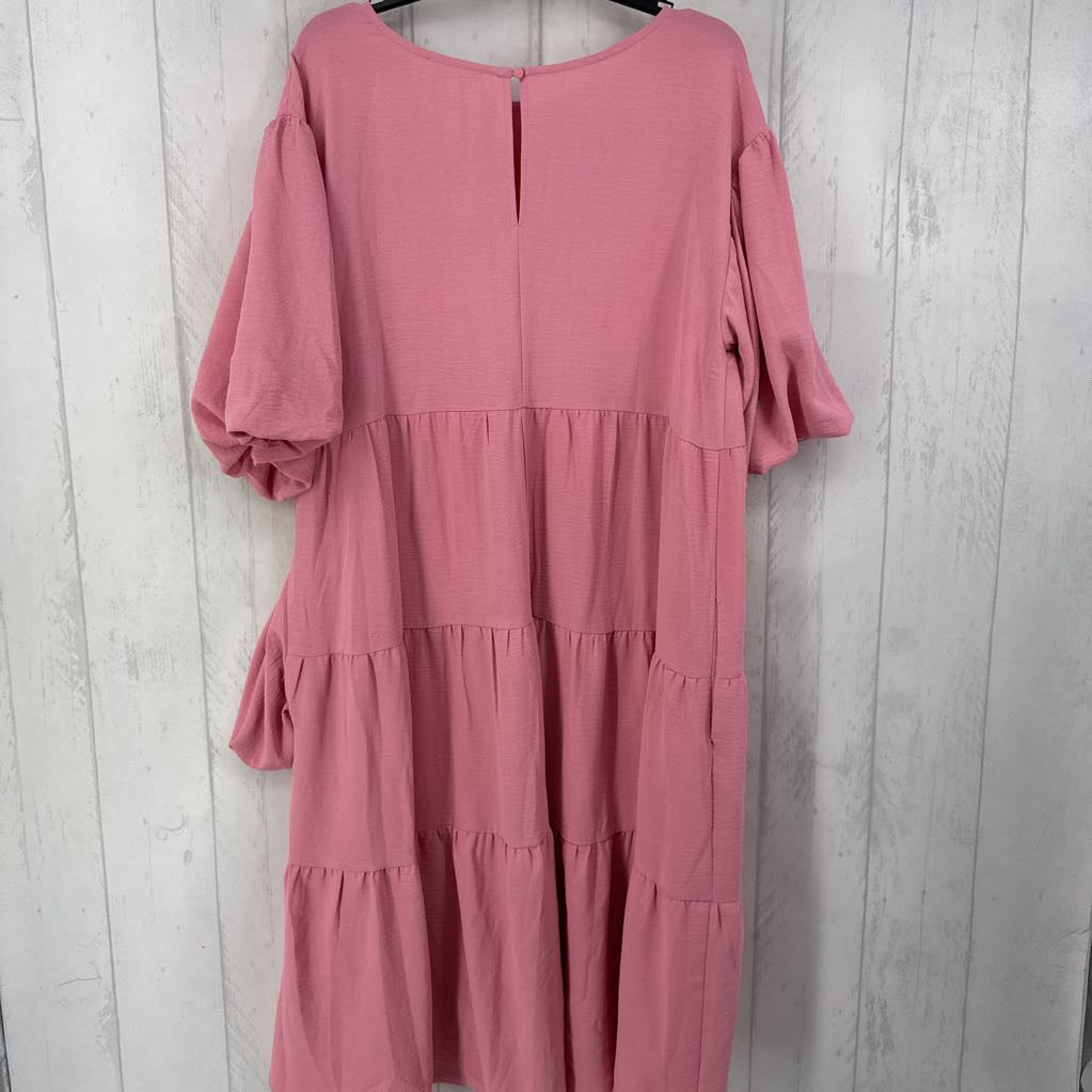 L tiered elbow slv dress