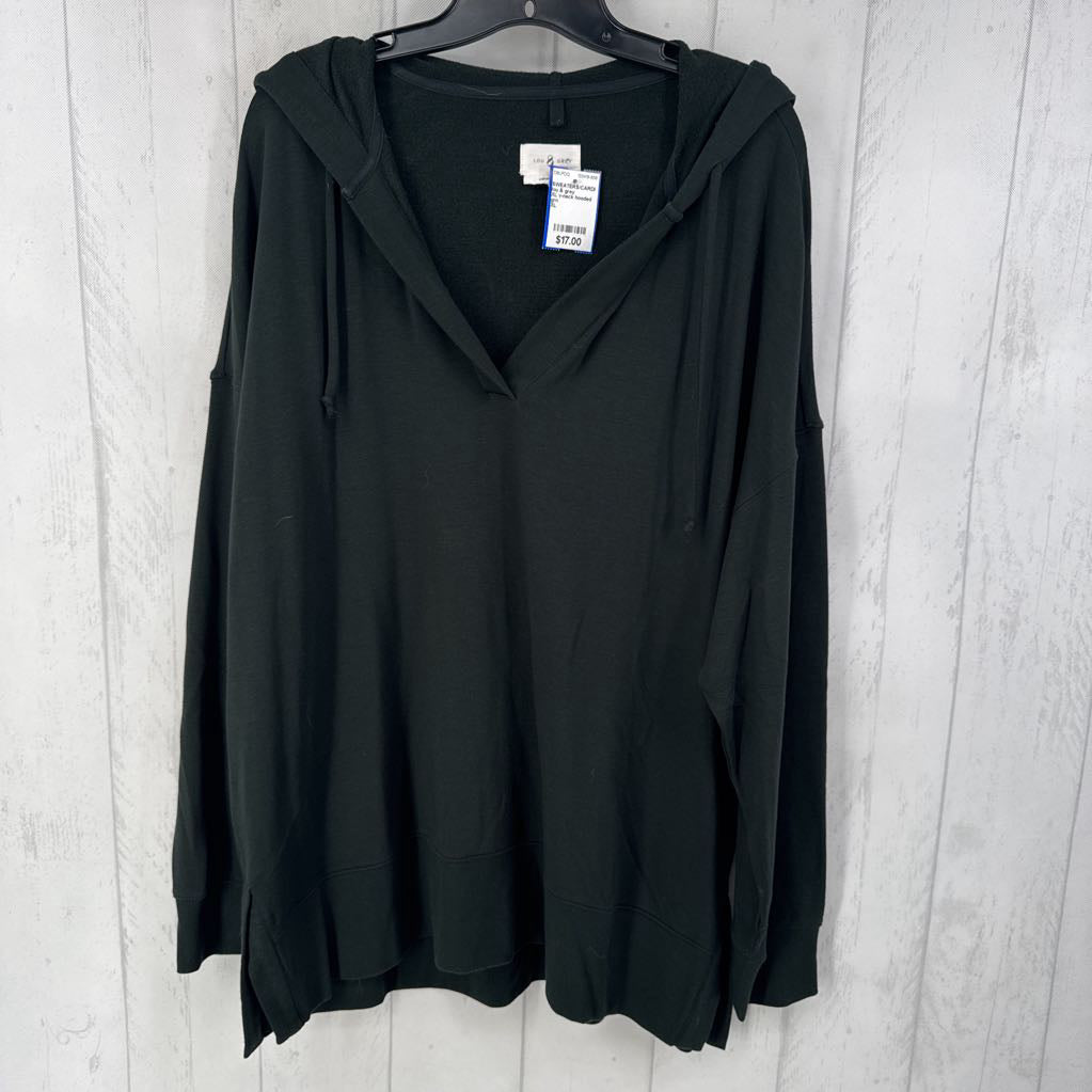 XL v-neck hooded l/s pullover