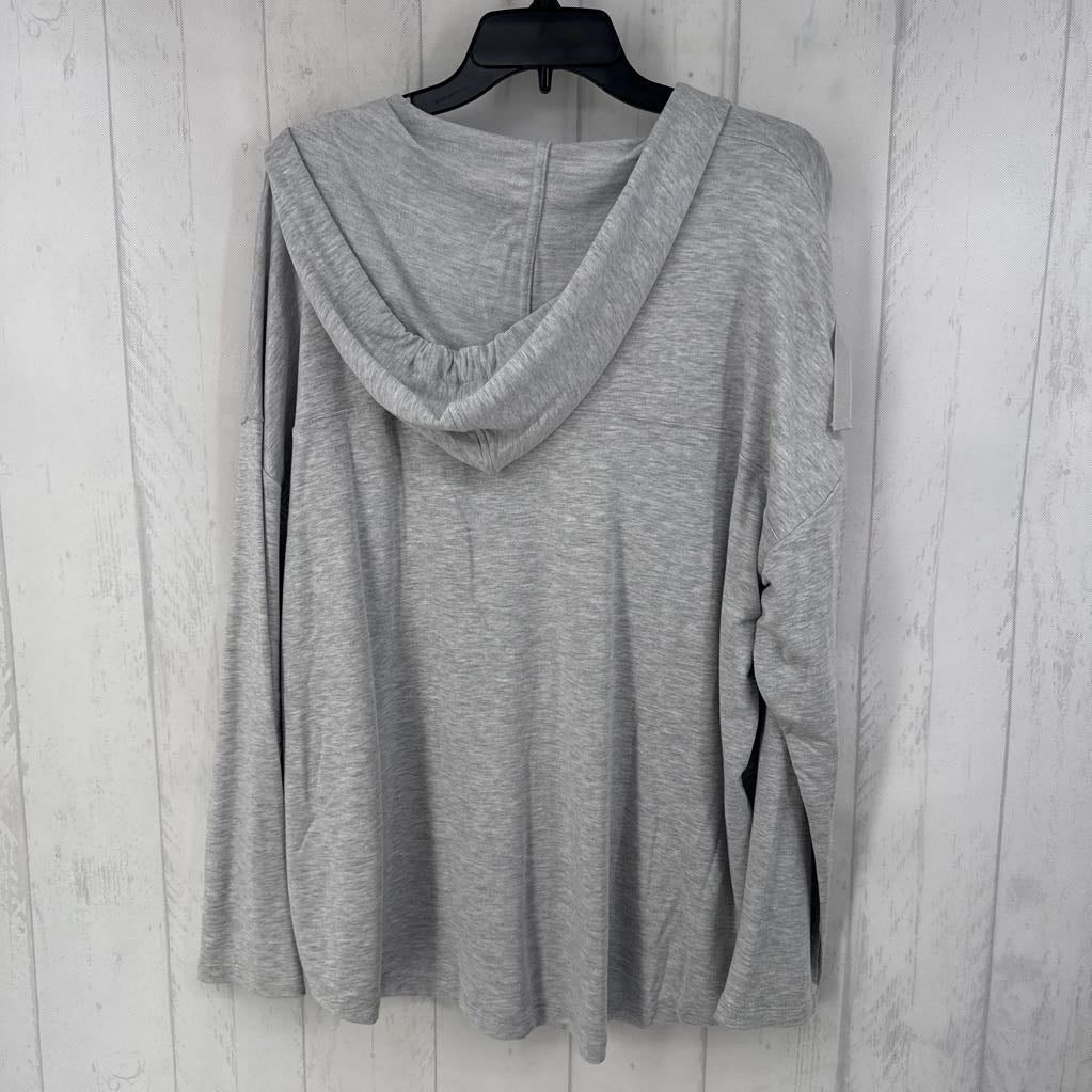 XL v-neck hooded l/s pullover