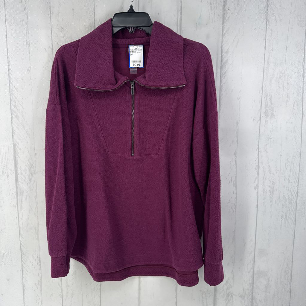 XL quarter zip l/s pullover