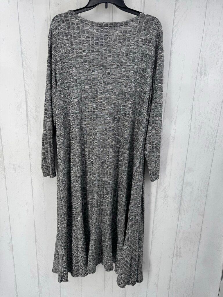 L marled rib knit l/s duster