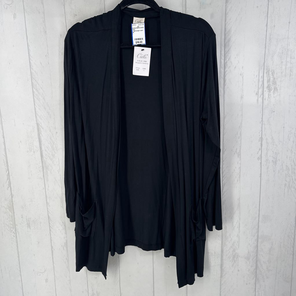L lightweight open front cardi