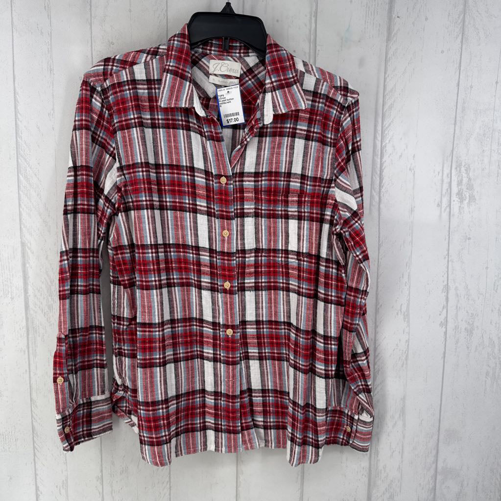 10 plaid button down l/s top