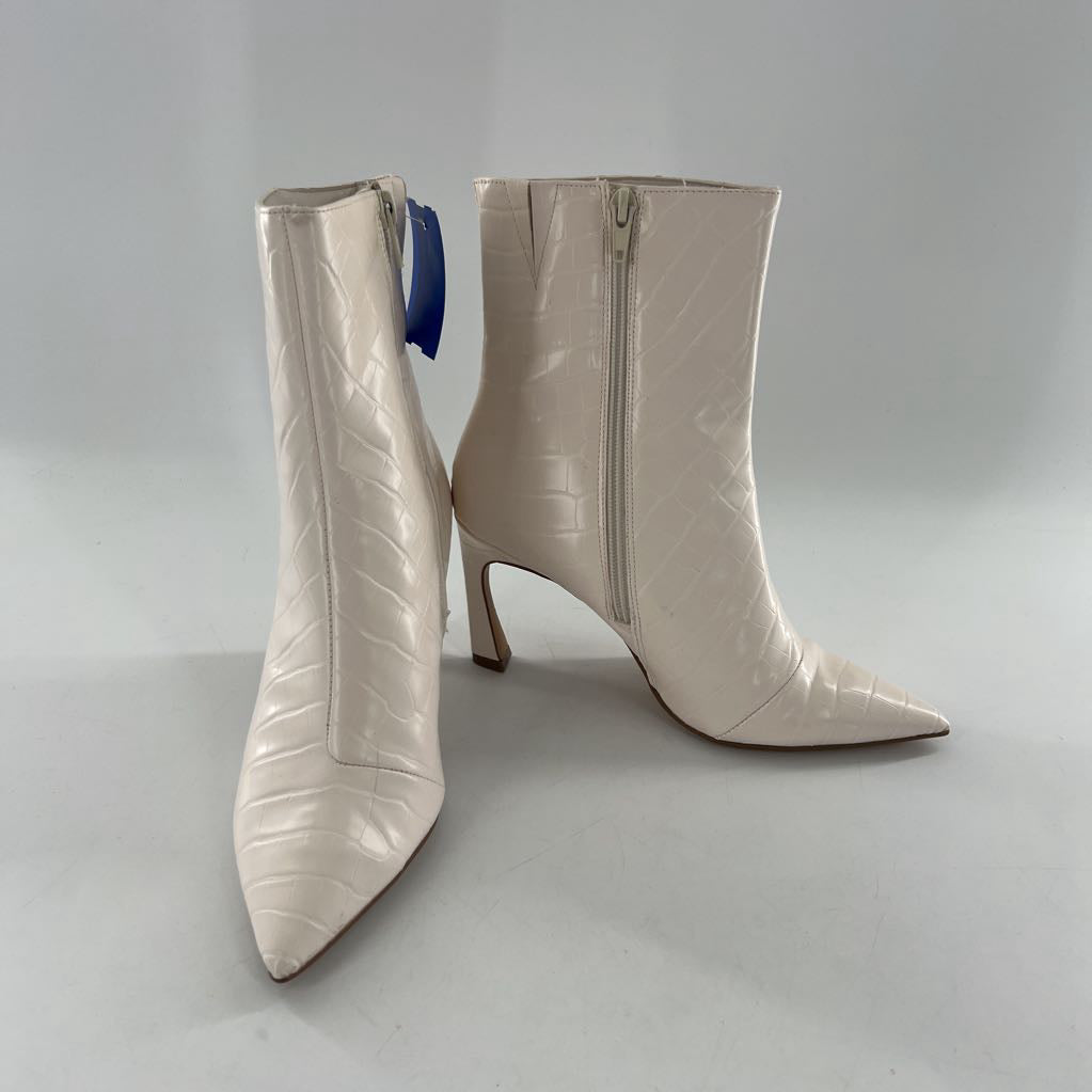 6 croc embossed heeled boot