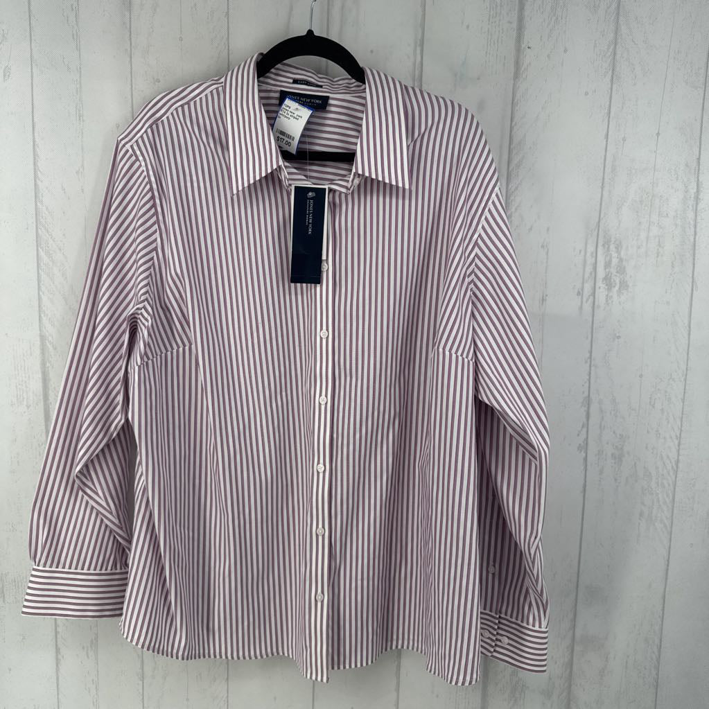 R74 3x striped button shirt