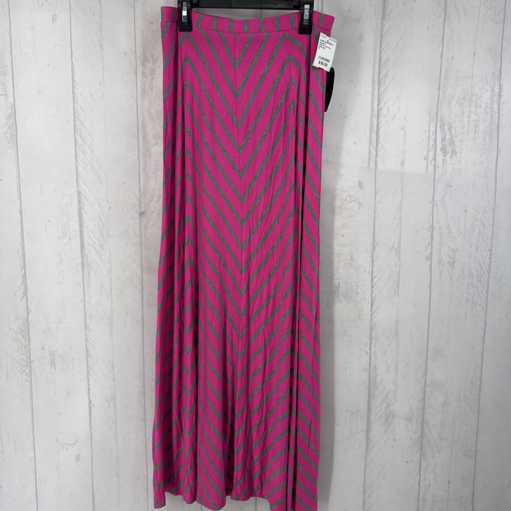 R20 S chevron maxi skirt