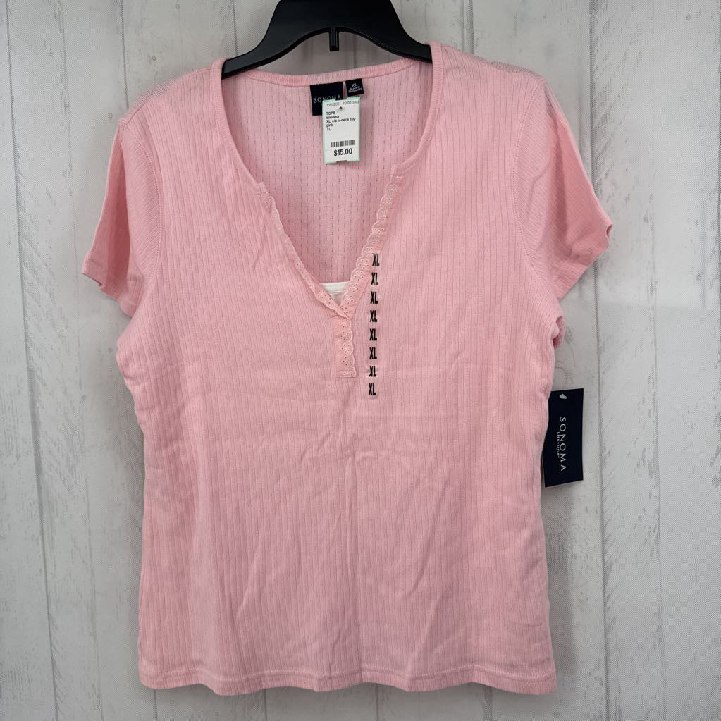 XL s/s v-neck top