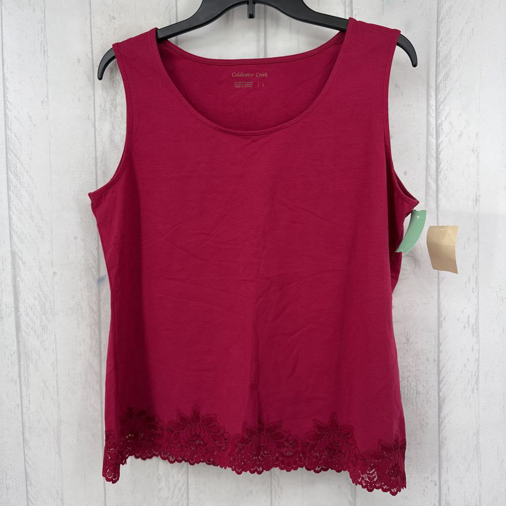 R30 L lace trim tank