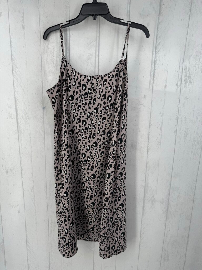 L animal print dress