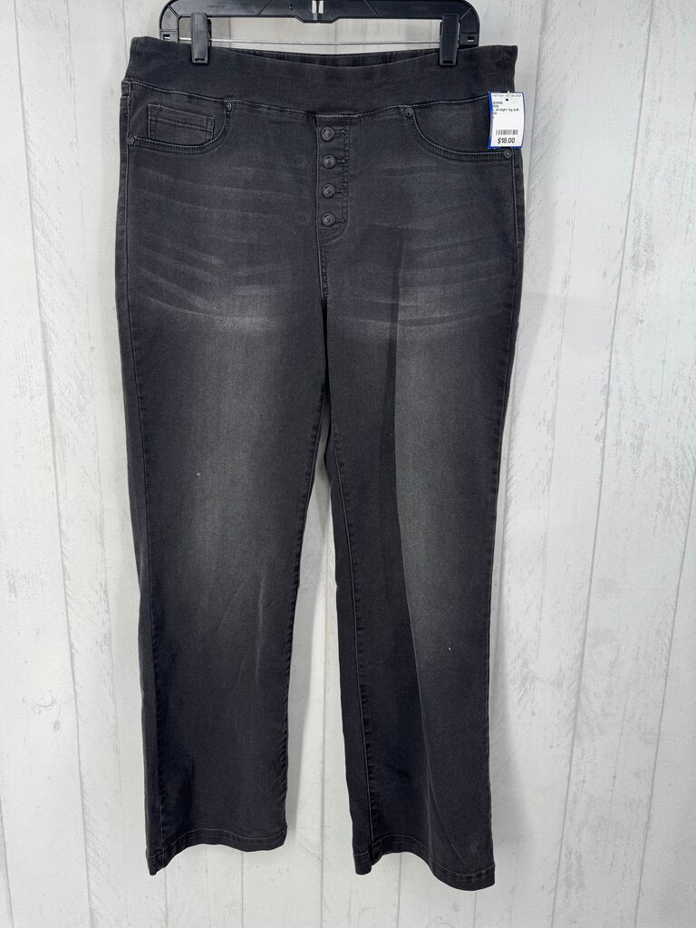 L straight leg pull-on jean