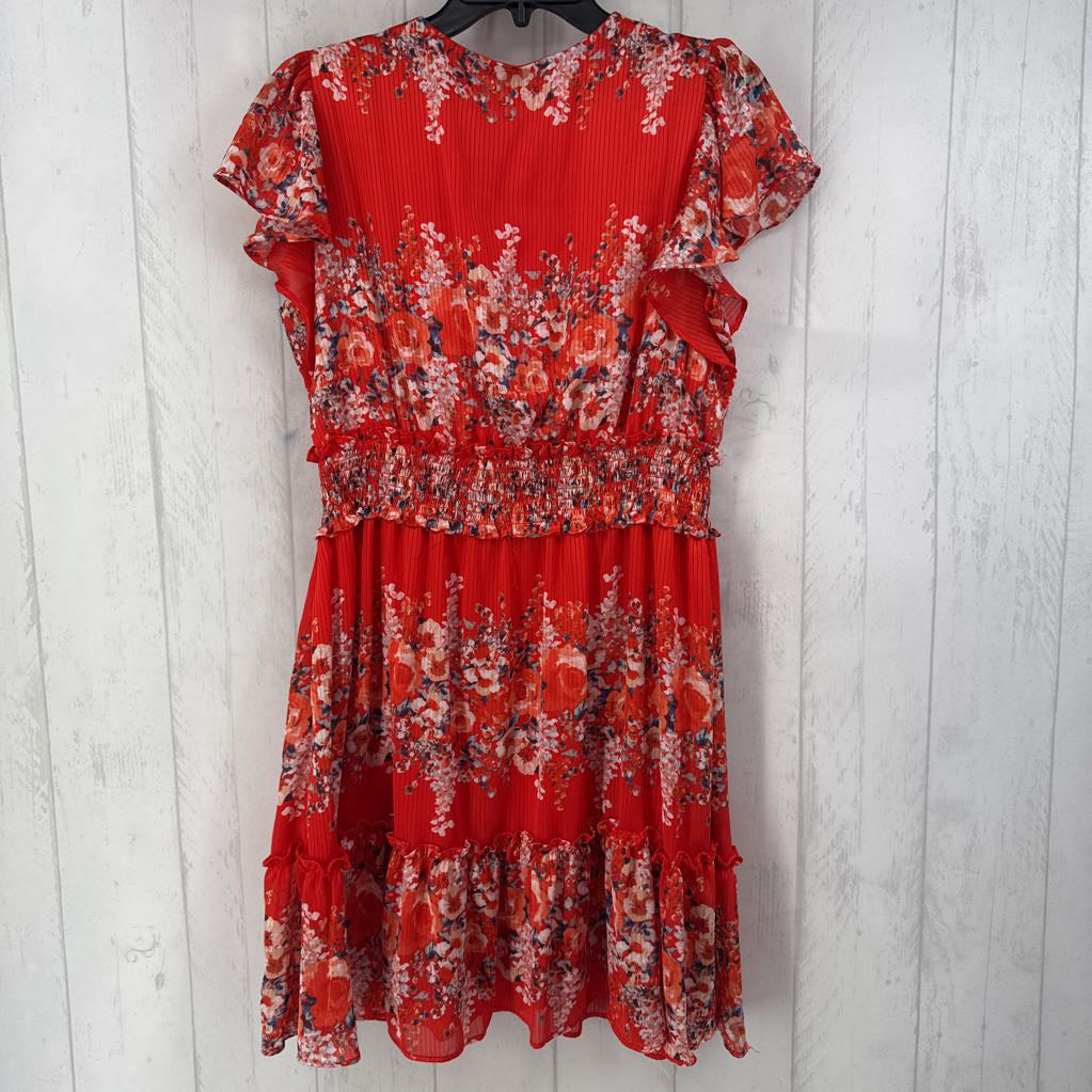 12 ruffle s/s flower print dress