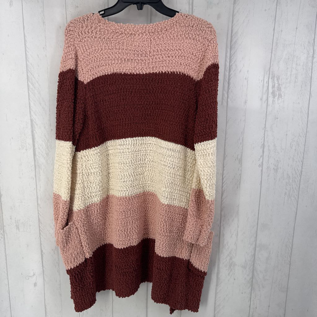 L boucle colorblock cardi