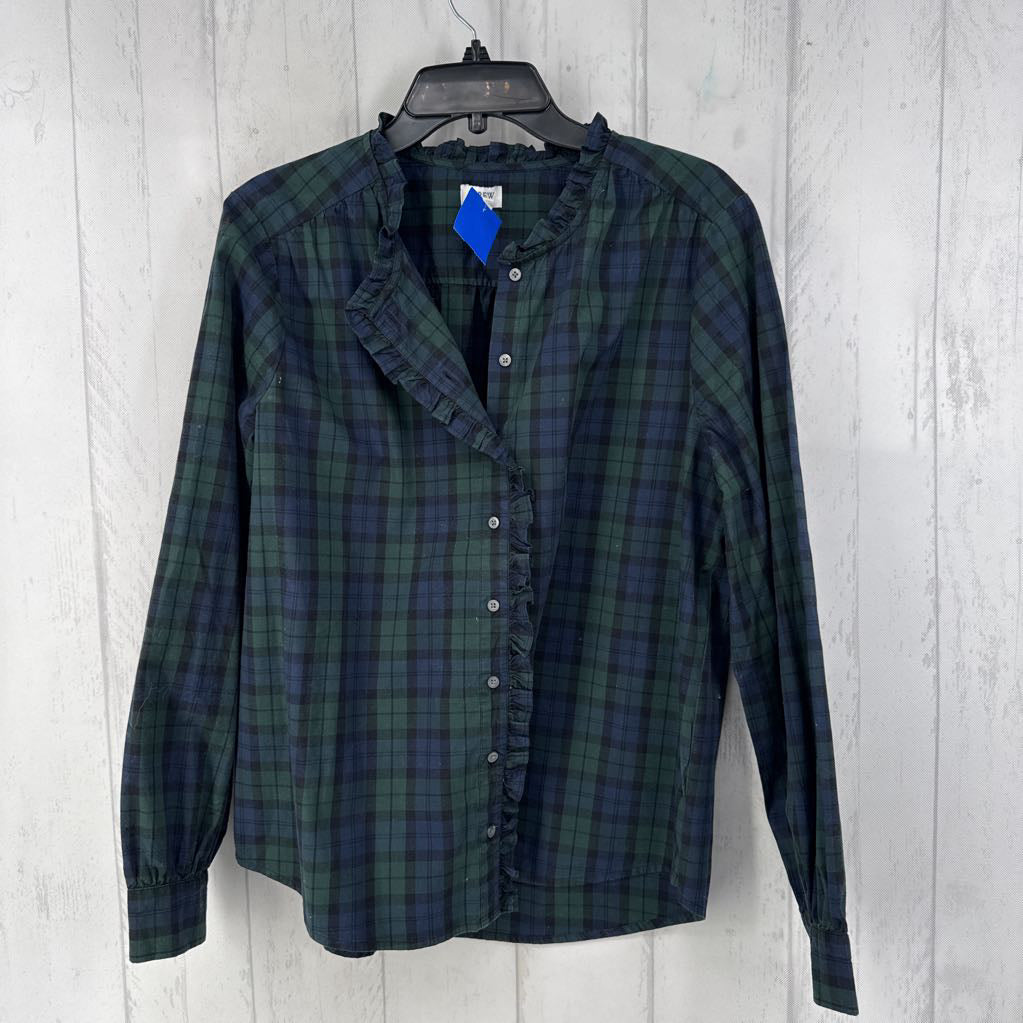 XL plaid button down l/s top