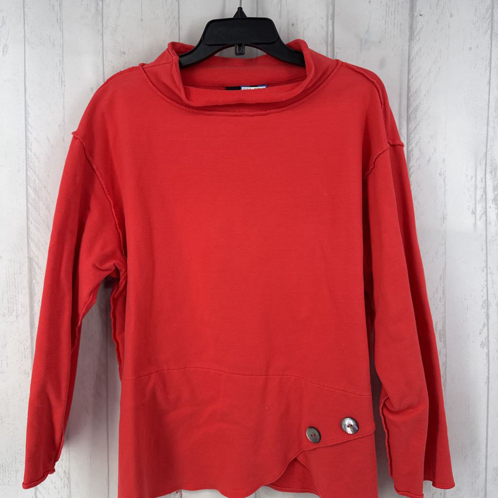 XL mock neck peplum sweatshirt