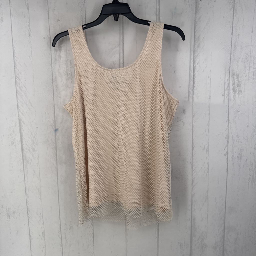 R35 M embelished mesh tank