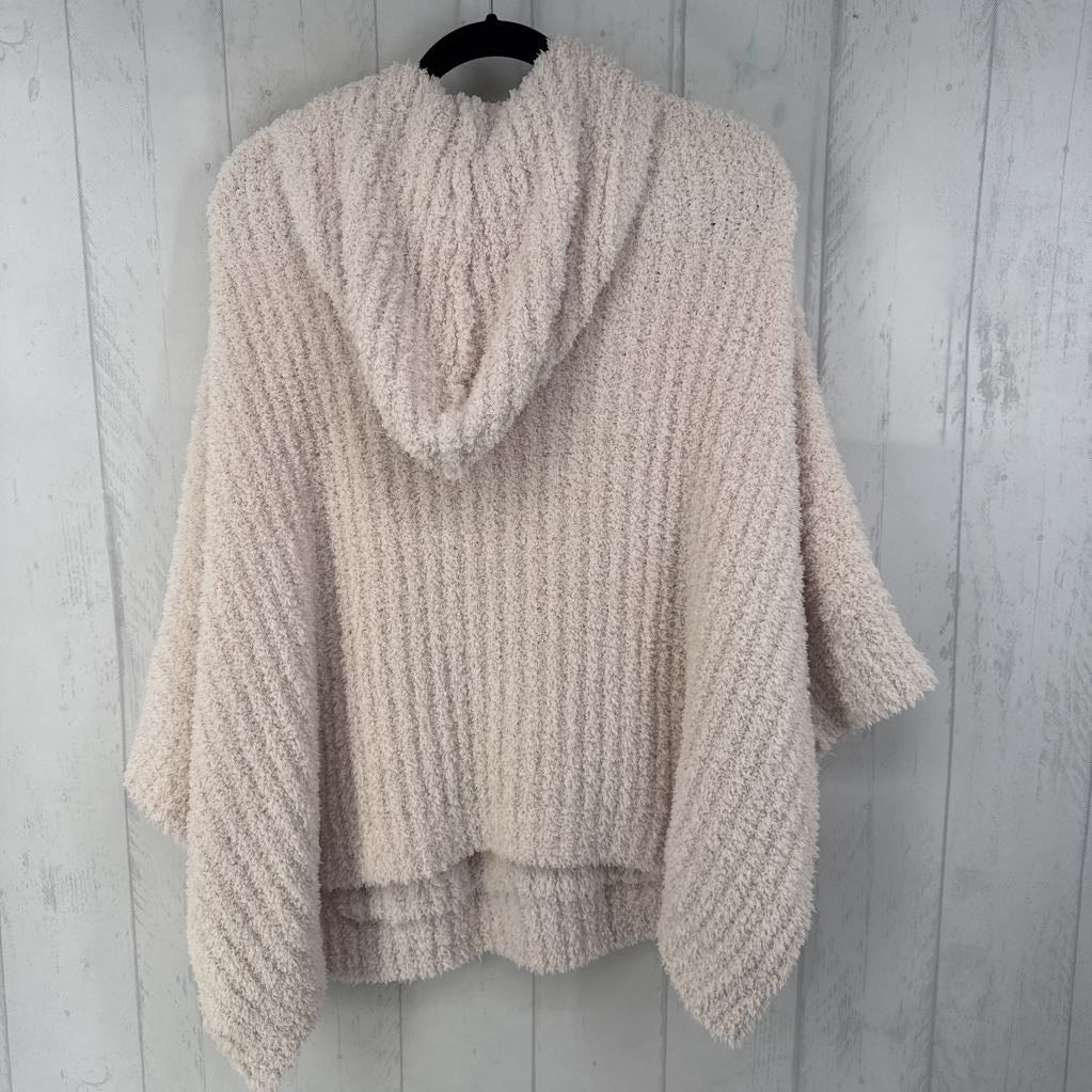 M/L rib knit drop shoulder hoodie