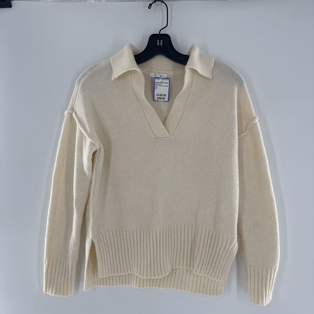 XS v-neck w/ collar sweater