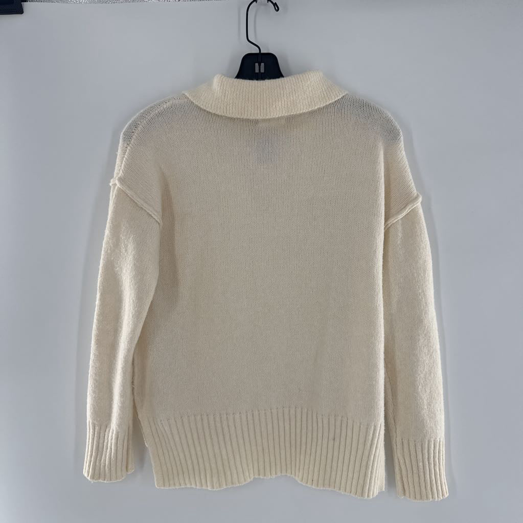 XS v-neck w/ collar sweater