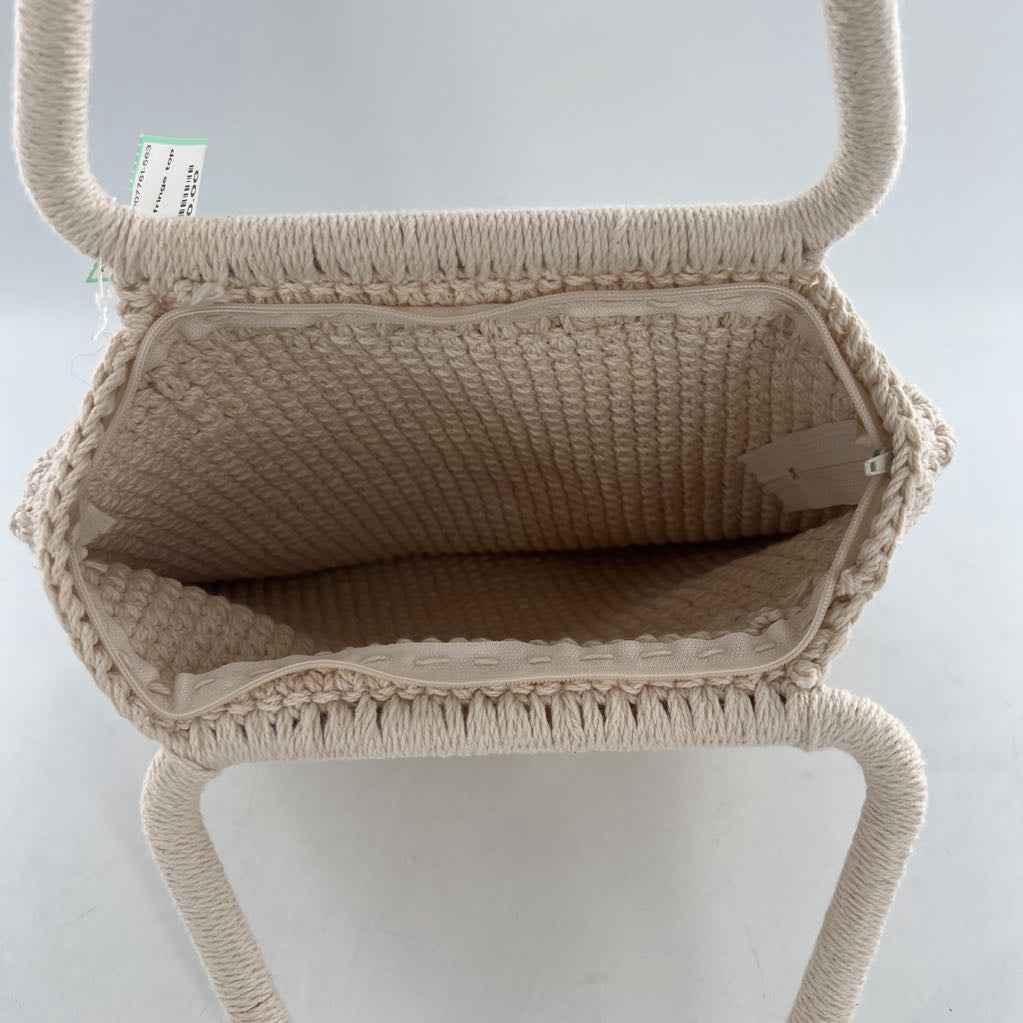macrame fringe top handle purse
