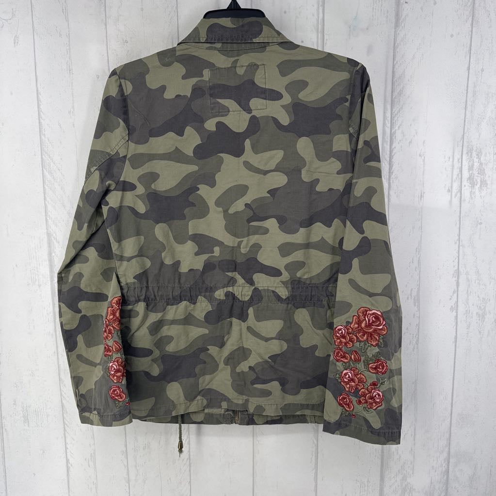 S camo print utility jacket