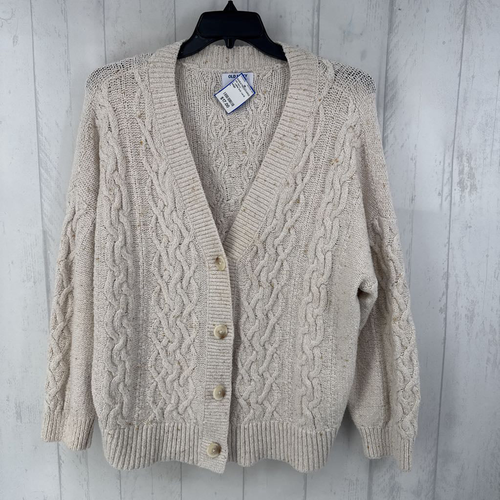 L cable knit cardi