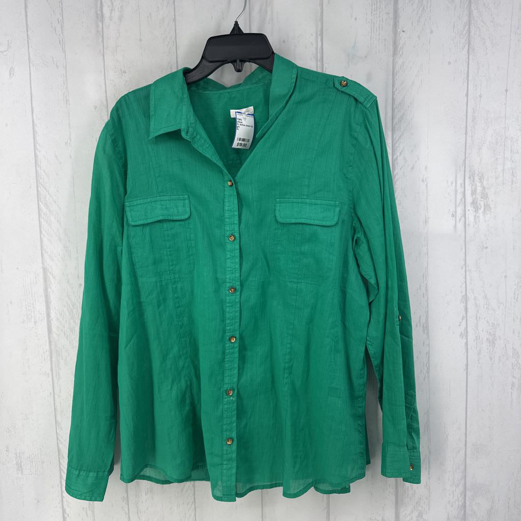 XL button down l/s top
