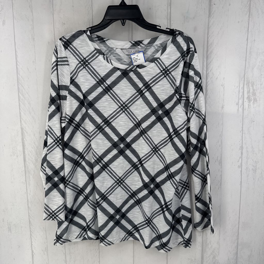 L plaid l/s top