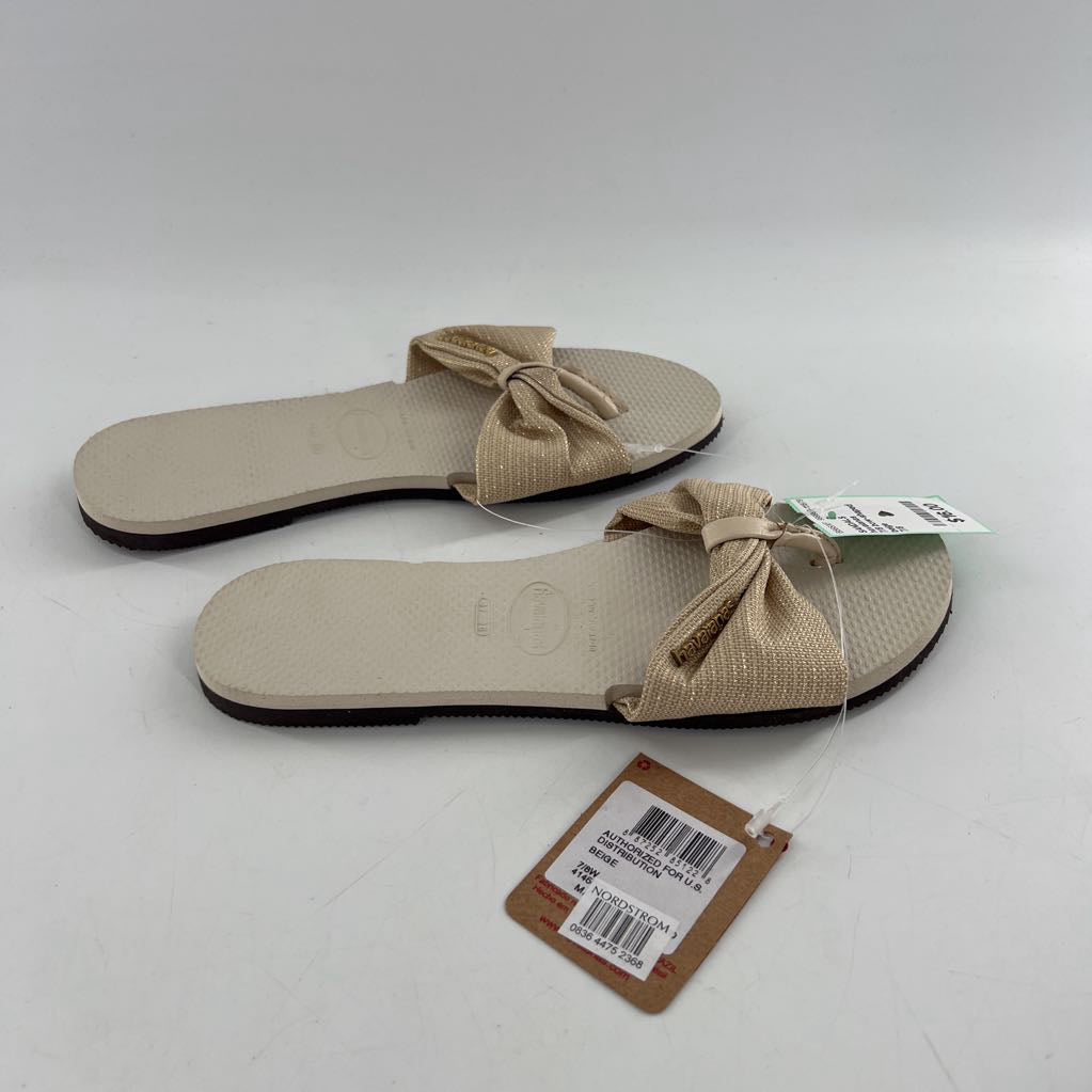 7/8 bow-shaped thong sandals