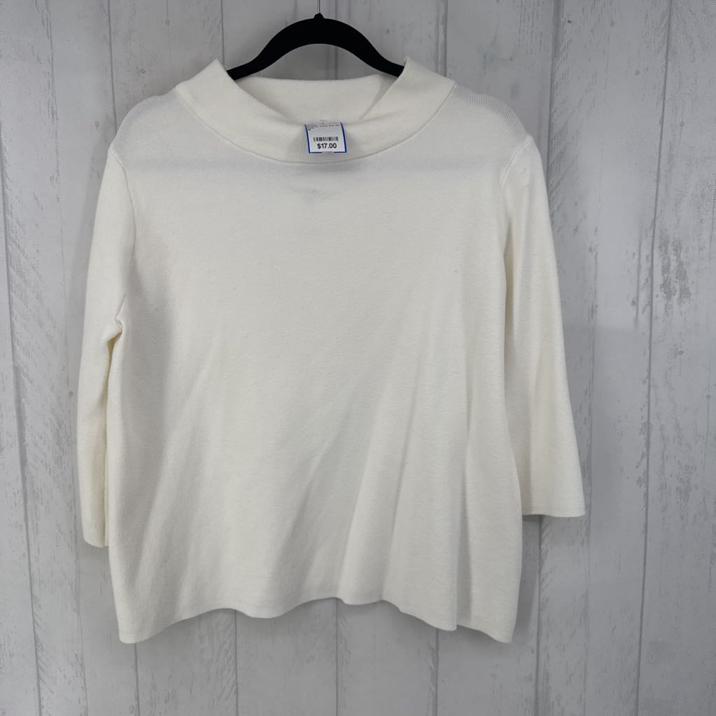 M boat neck 3/4 slv sweater