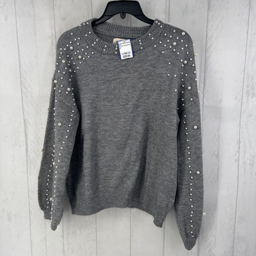 M pearl embelished sweater