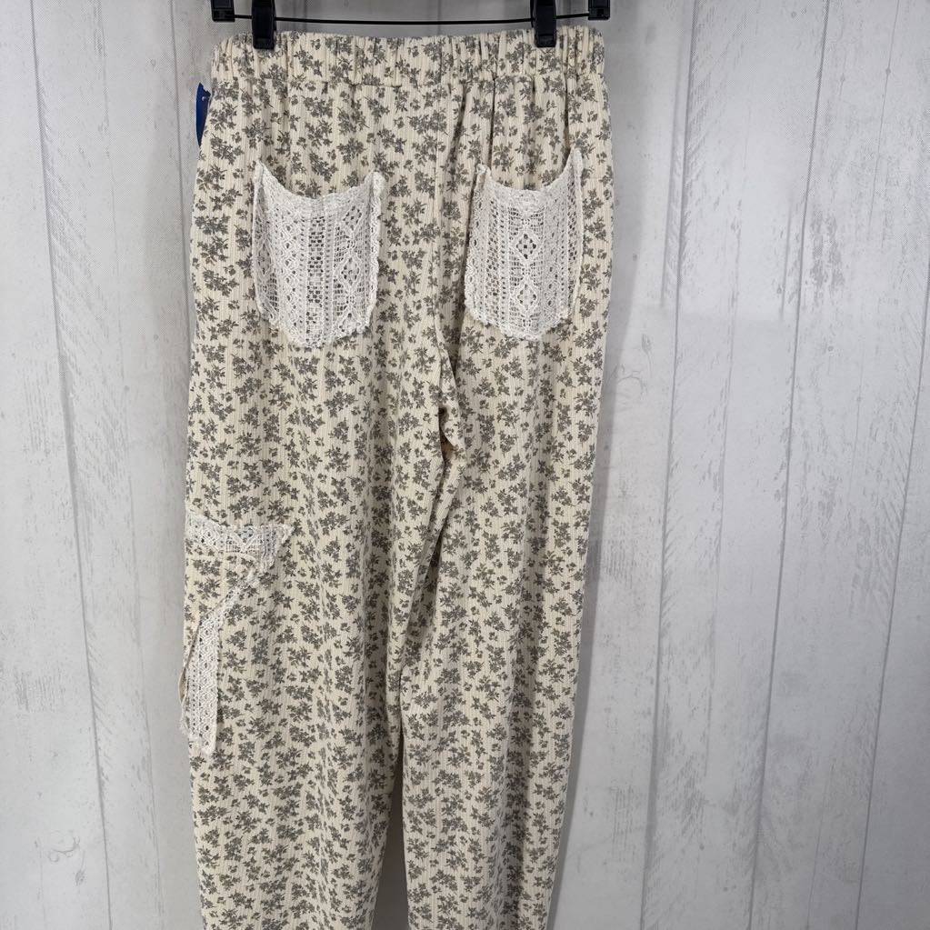 M flo print wide leg pant