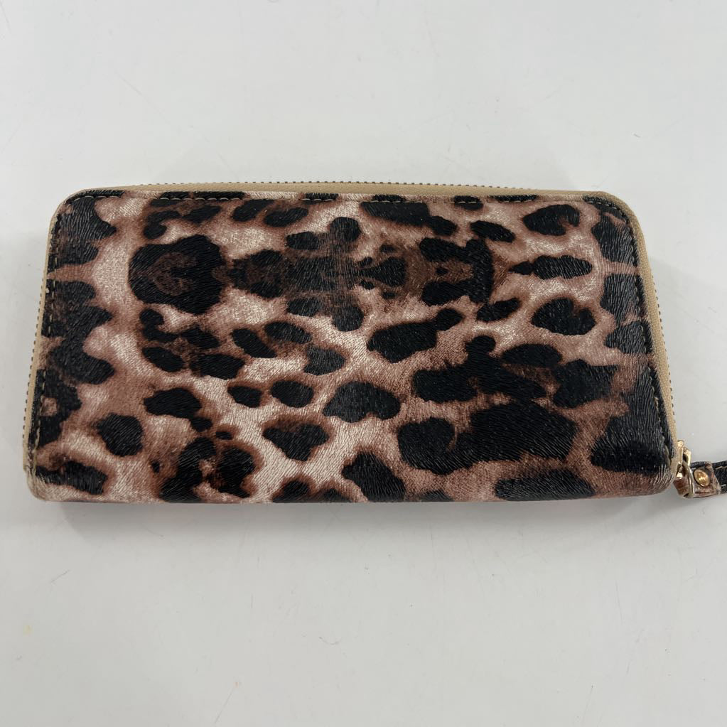 animal print zip-around wallet
