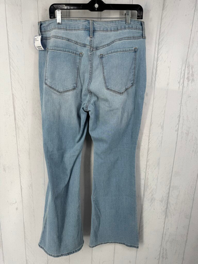 12 hi-rise flare jeans